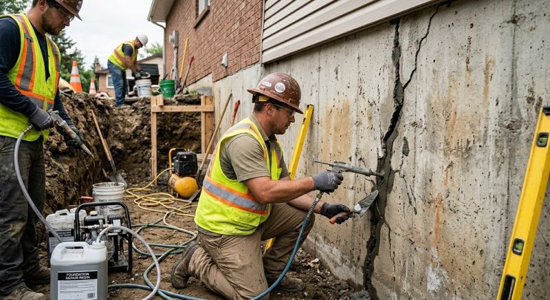 Cracked Foundation Repair in Hooper, UT